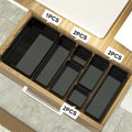 5/6/7/13PCS Desk Drawer Organizers Set Makeup Organizer Plastic Makeup Storage Clear Transparent Storage Box for Office Bathroom