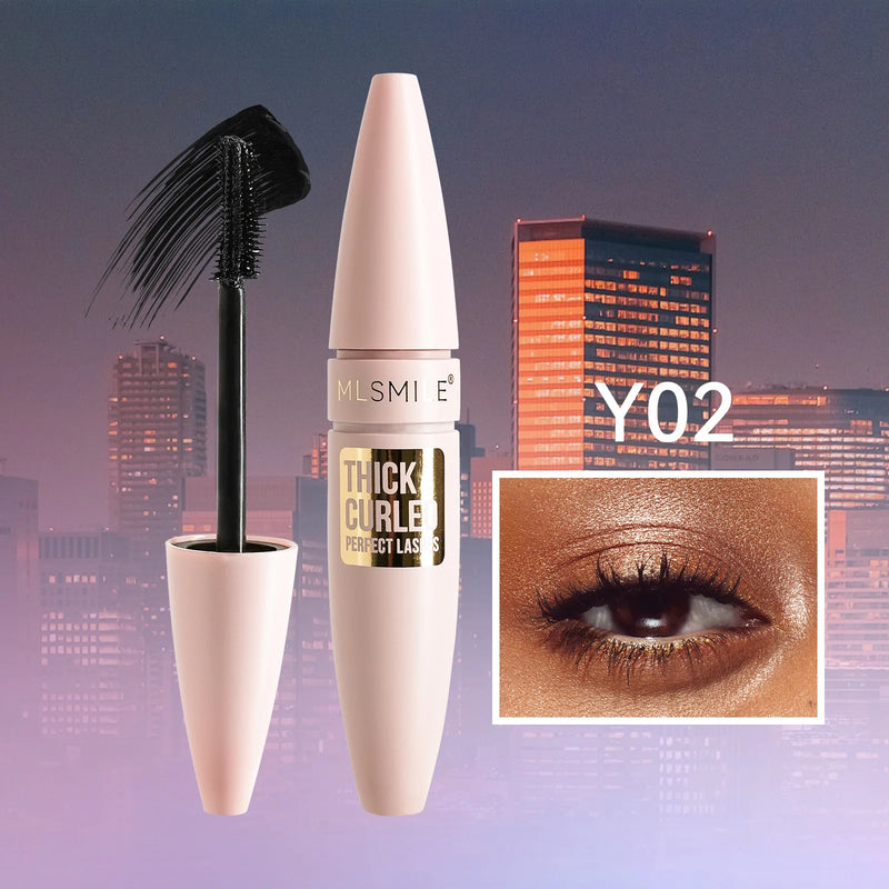 5 Colors Mascara Thick Long Curling Waterproof Liquid Fiber Mascara Long-lasting Mascara Eyelash Extension Large Eye Makeup.