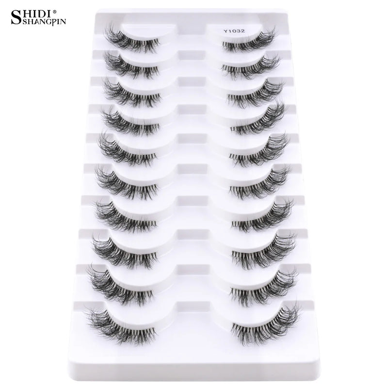 New Half Eyelashes False Lashes 5/10 Pairs 3D Mink Lashes Natural Eyelash Extension Cat Eye Eyelashes Makeup faux Cils maquiagem