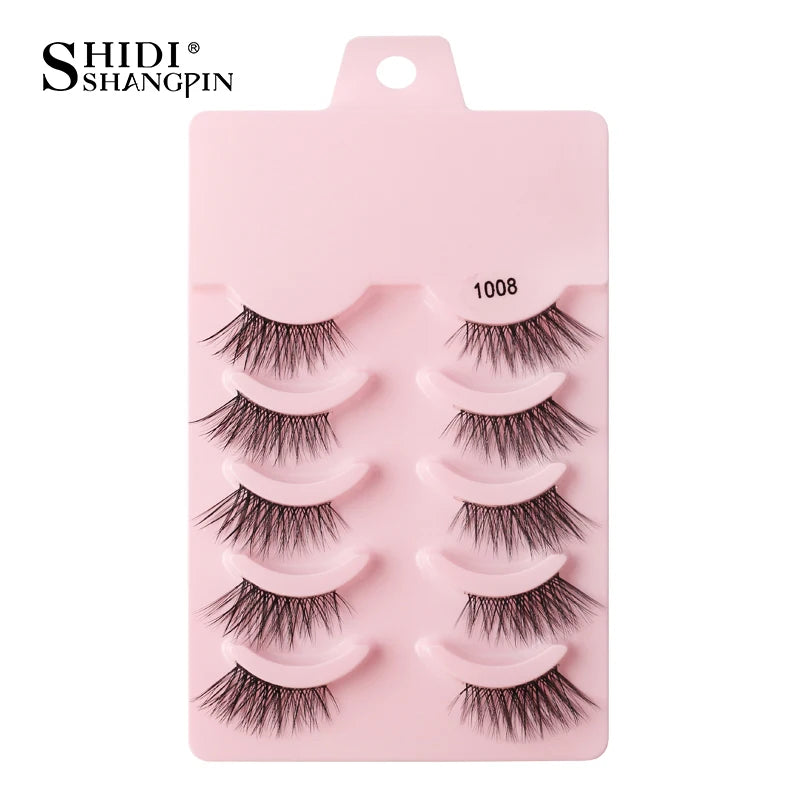New Half Eyelashes False Lashes 5/10 Pairs 3D Mink Lashes Natural Eyelash Extension Cat Eye Eyelashes Makeup faux Cils maquiagem
