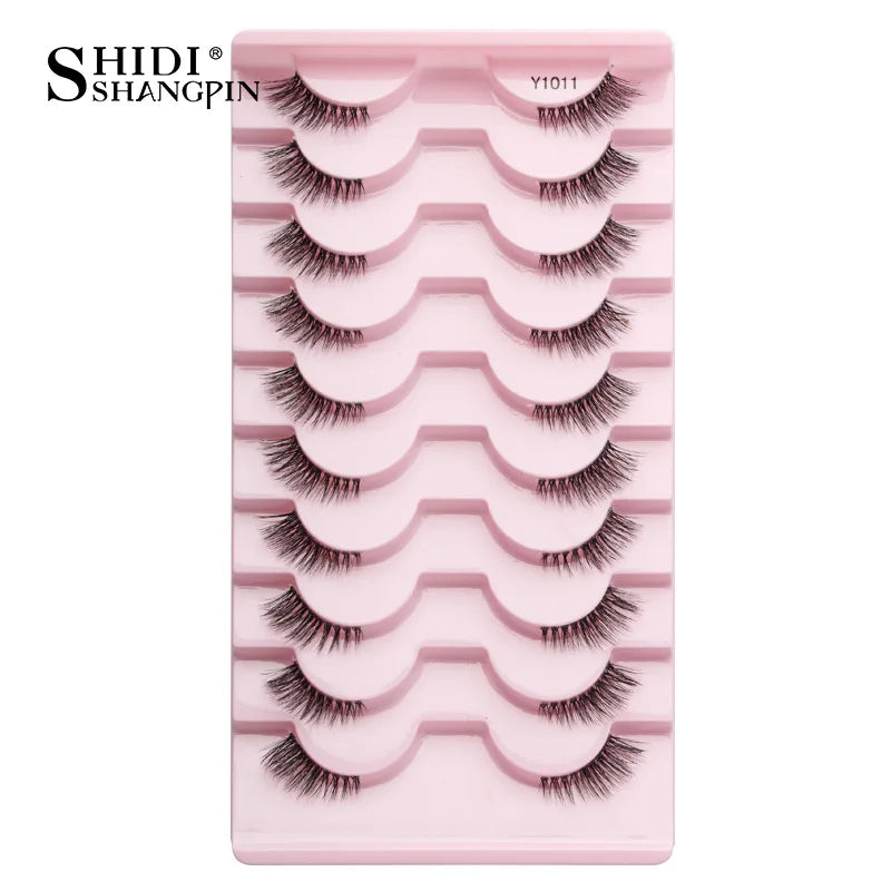 New Half Eyelashes False Lashes 5/10 Pairs 3D Mink Lashes Natural Eyelash Extension Cat Eye Eyelashes Makeup faux Cils maquiagem