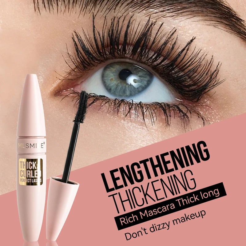 5 Colors Mascara Thick Long Curling Waterproof Liquid Fiber Mascara Long-lasting Mascara Eyelash Extension Large Eye Makeup.