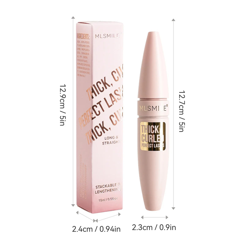 5 Colors Mascara Thick Long Curling Waterproof Liquid Fiber Mascara Long-lasting Mascara Eyelash Extension Large Eye Makeup.