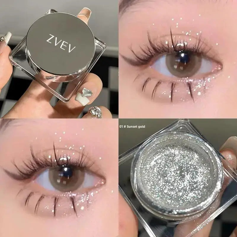Natural gloss pearlescent matte diamond eyeshadow eye makeup high-end atmosphere