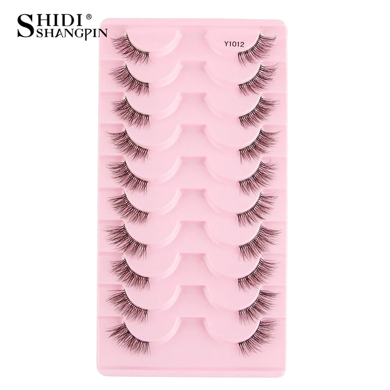 New Half Eyelashes False Lashes 5/10 Pairs 3D Mink Lashes Natural Eyelash Extension Cat Eye Eyelashes Makeup faux Cils maquiagem
