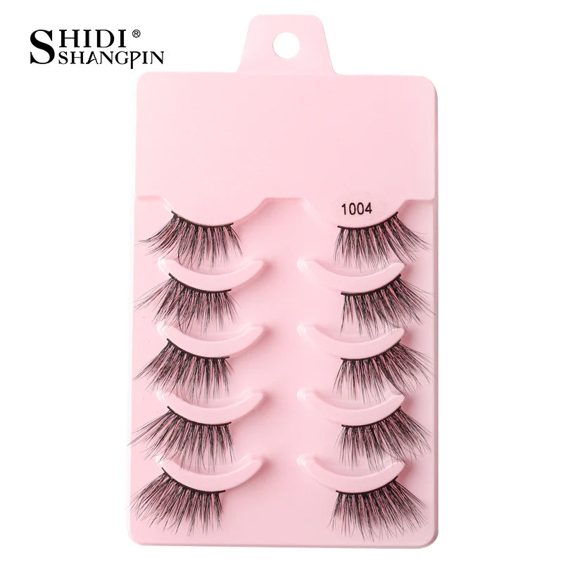 New Half Eyelashes False Lashes 5/10 Pairs 3D Mink Lashes Natural Eyelash Extension Cat Eye Eyelashes Makeup faux Cils maquiagem