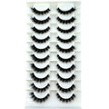 HBZGTLAD New 10 pairs 3D Mink Lashes Faux Mink Fluffy Lash Soft Full Thick Wispy Eyelash Dramatic False Eyelashes Makeup