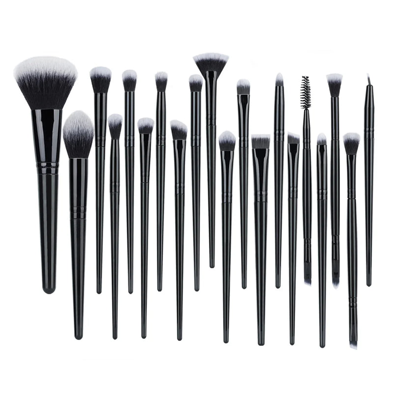 20pcs Vegan Makeup Brush Set, Soft Synthetic Bristles Powder Eyeshadow Concealer Brushes, Multi-Functional Beauty Tools