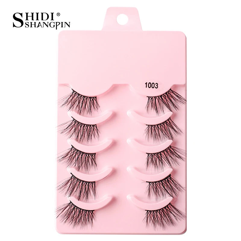 New Half Eyelashes False Lashes 5/10 Pairs 3D Mink Lashes Natural Eyelash Extension Cat Eye Eyelashes Makeup faux Cils maquiagem
