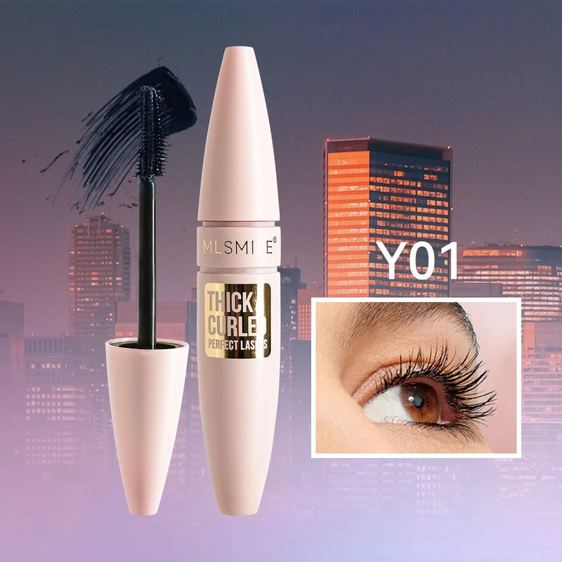 5 Colors Mascara Thick Long Curling Waterproof Liquid Fiber Mascara Long-lasting Mascara Eyelash Extension Large Eye Makeup.