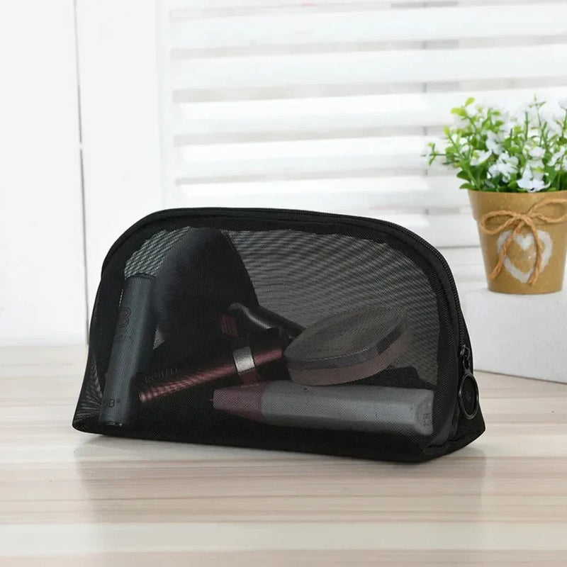 1PCS Women Men Necessary Portable Cosmetic Bag Transparent Travel Organizer Fashion Large Black Toiletry Bags Makeup Pouch