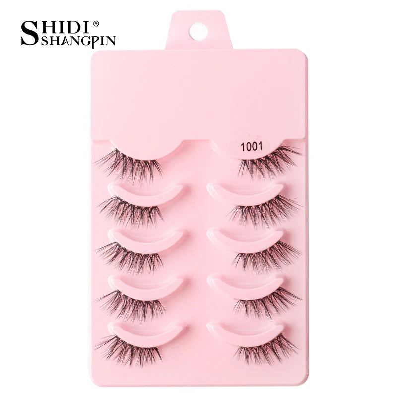 New Half Eyelashes False Lashes 5/10 Pairs 3D Mink Lashes Natural Eyelash Extension Cat Eye Eyelashes Makeup faux Cils maquiagem