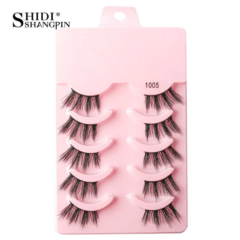 New Half Eyelashes False Lashes 5/10 Pairs 3D Mink Lashes Natural Eyelash Extension Cat Eye Eyelashes Makeup faux Cils maquiagem