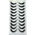 HBZGTLAD New 10 pairs 3D Mink Lashes Faux Mink Fluffy Lash Soft Full Thick Wispy Eyelash Dramatic False Eyelashes Makeup