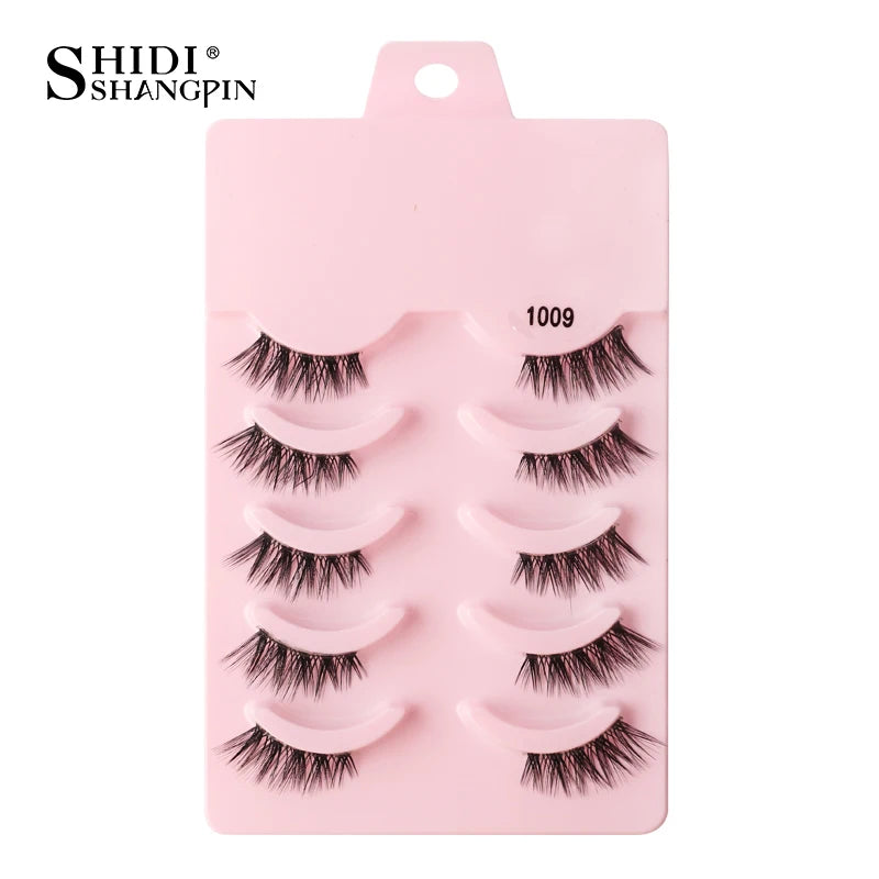 New Half Eyelashes False Lashes 5/10 Pairs 3D Mink Lashes Natural Eyelash Extension Cat Eye Eyelashes Makeup faux Cils maquiagem