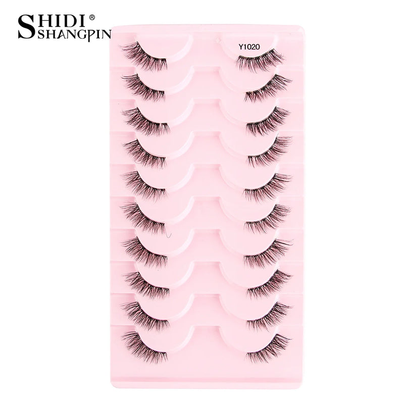 New Half Eyelashes False Lashes 5/10 Pairs 3D Mink Lashes Natural Eyelash Extension Cat Eye Eyelashes Makeup faux Cils maquiagem